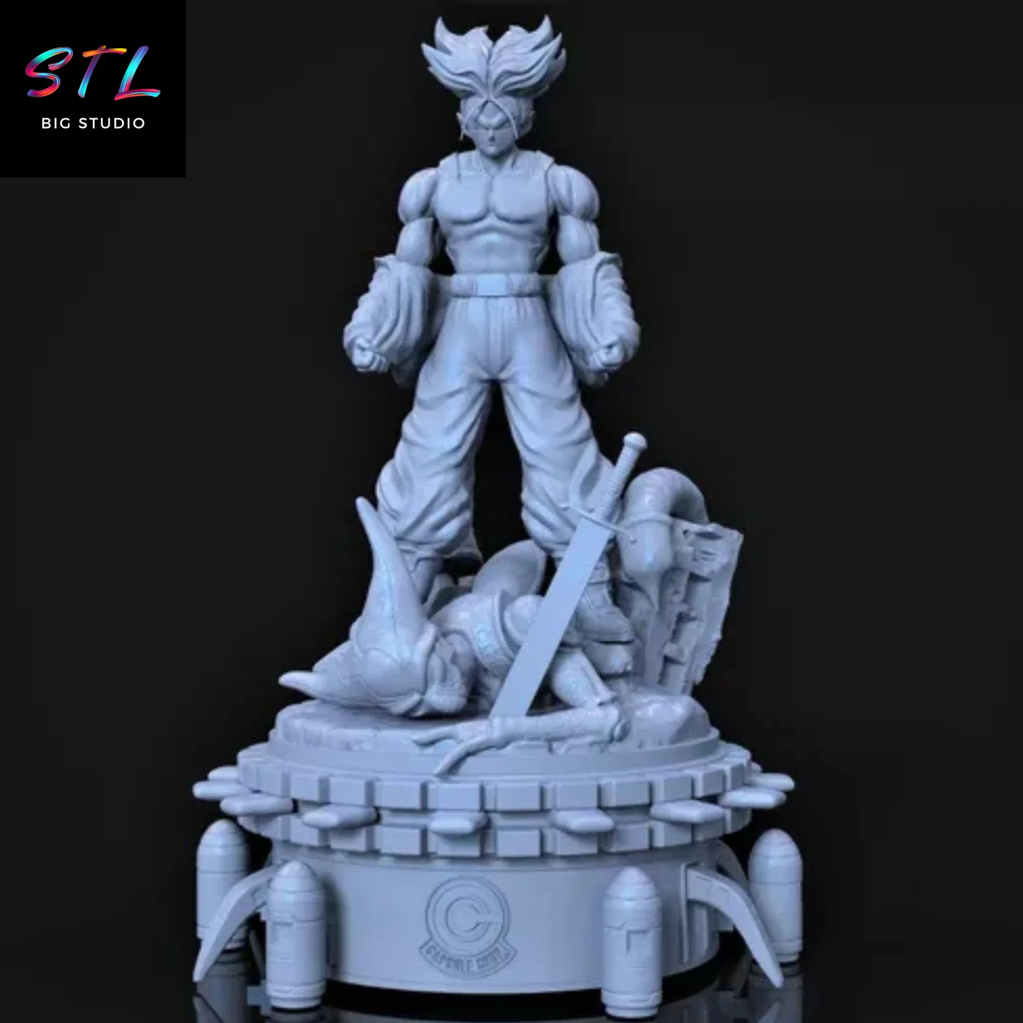 stl trunks diorama bola de dragon impresion 3d