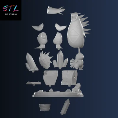 stl tyranitar y evoluciones pokemon impresion 3d