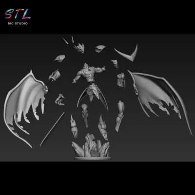 stl ulforceveedramon figura impresion 3d digimon