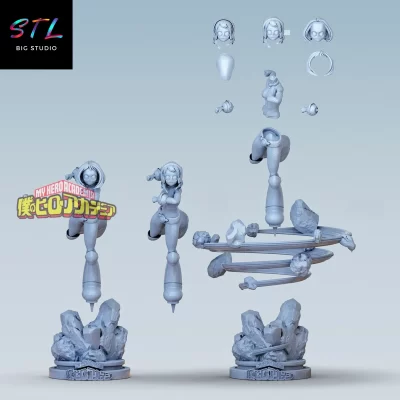 stl uraraka diorama my hero academia 3d