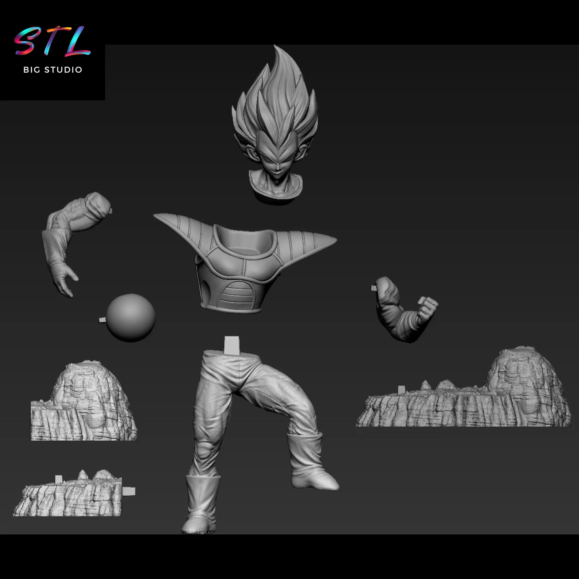 stl vegeta imprimir 3d dragon ball z stl vegeta imprimir 3d dragon ball z