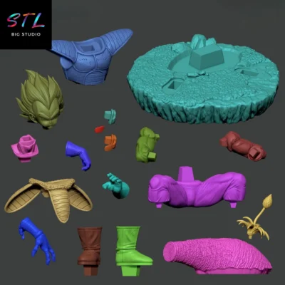 stl vegeta y nappa impresion 3d dragon ball