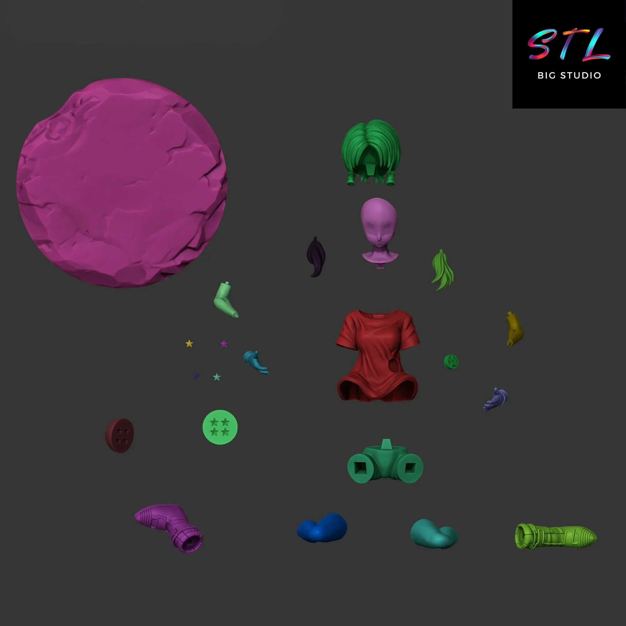 stl videl dragon ball para imprimir en 3d stl videl dragon ball para imprimir en 3d