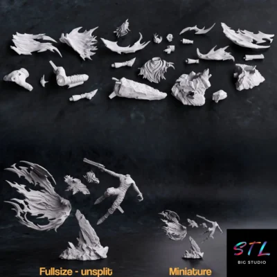 stl vincent valentine impresion 3d final fantasy