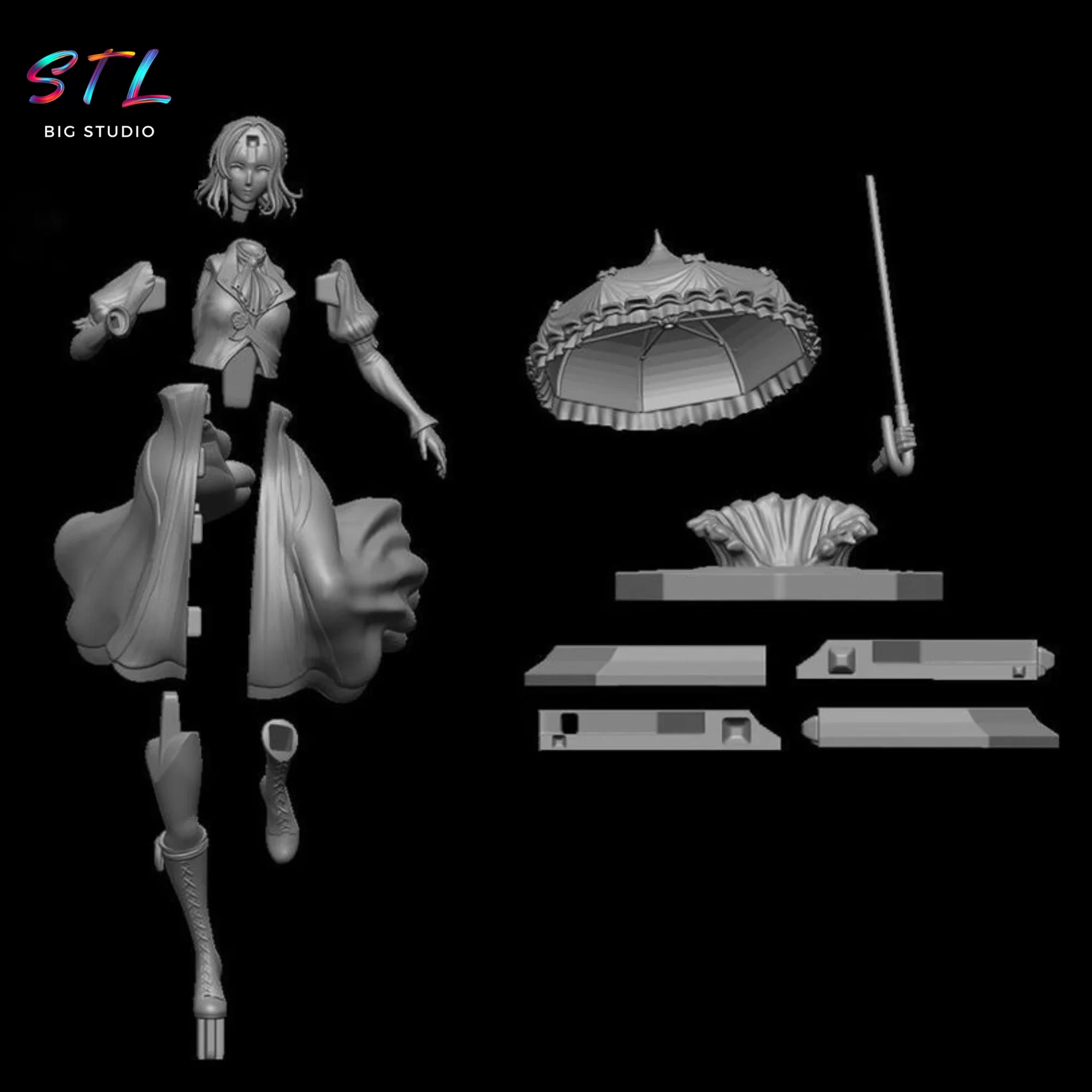 stl violet evergarden imprimir 3d
