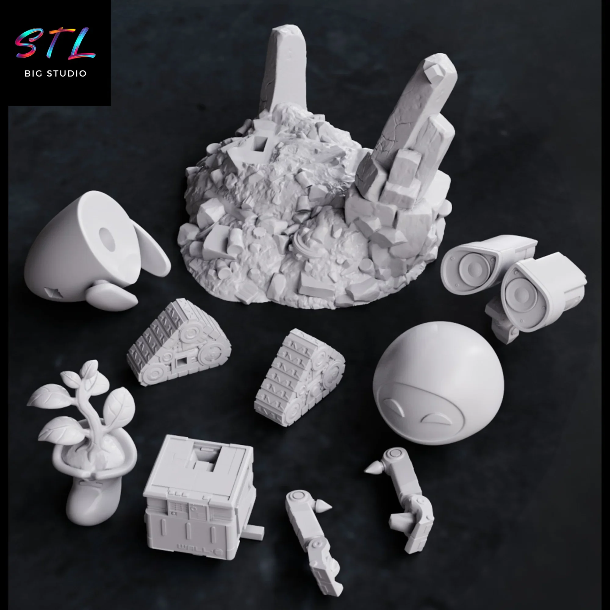 stl wall-e y eve para impresion 3d stl wall-e y eve para impresion 3d