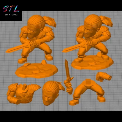 stl witcher chibi imprimir 3d
