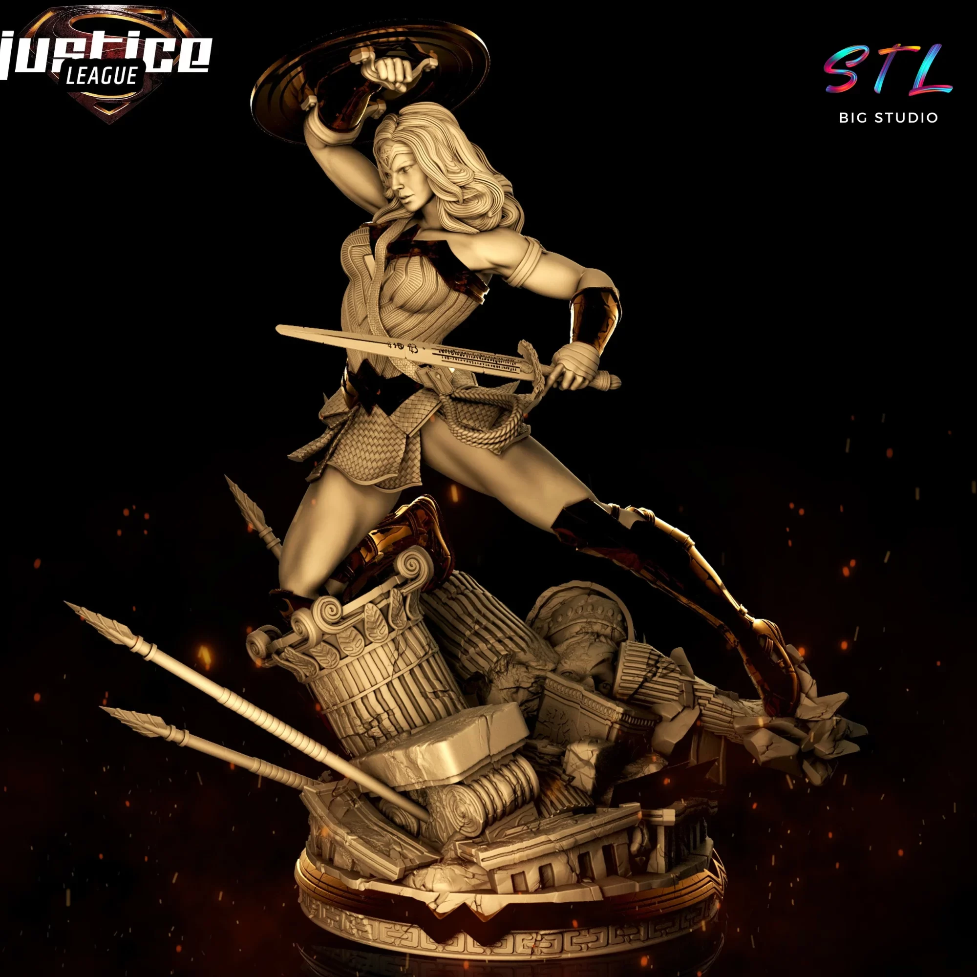 stl wonder woman dc impresion 3d stl wonder woman dc impresion 3d
