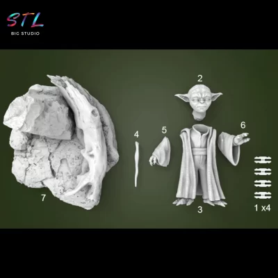 stl yoda imprimir 3d star wars
