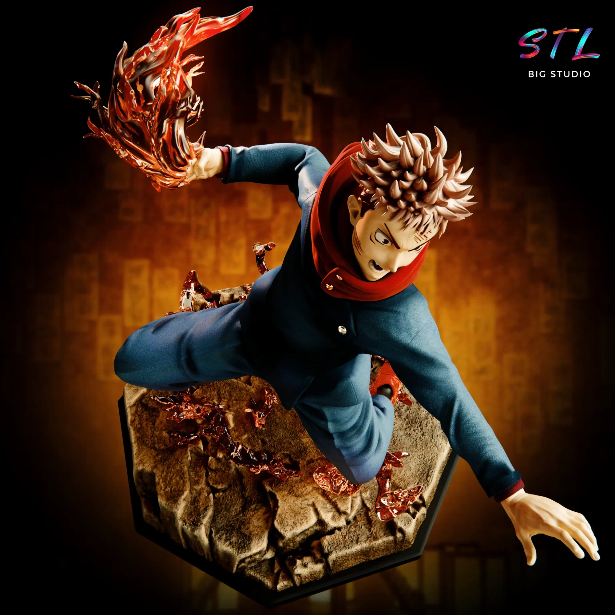 stl yuji itadori jujutsu kaisen diorama 3d stl yuji itadori jujutsu kaisen diorama 3d