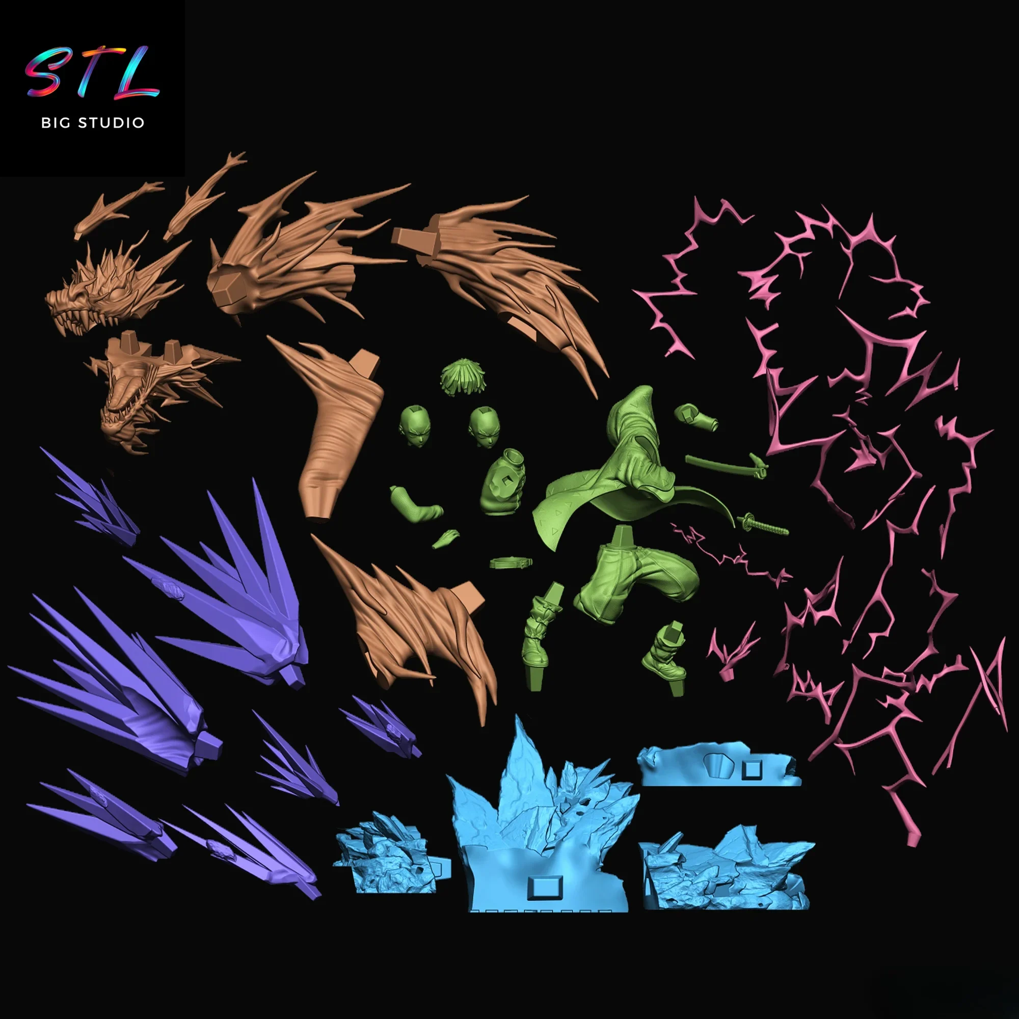 stl zenitsu demon slayer figura para impresion 3d stl zenitsu demon slayer figura para impresion 3d