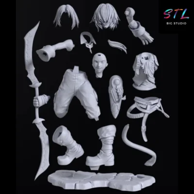 stl zidane tribal impresion 3d figura final fantasy ix