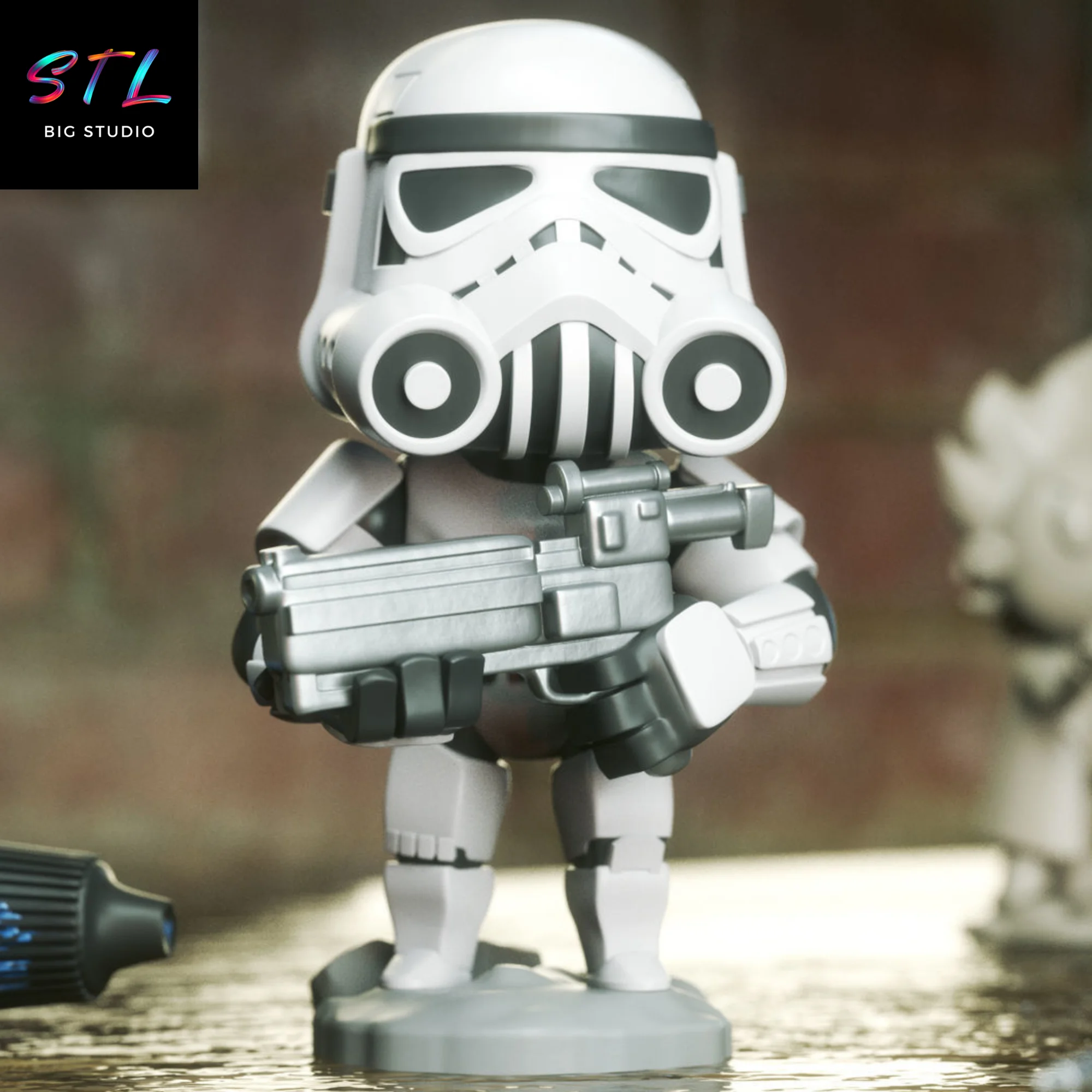 stormtrooper chibi stl star wars kawaii impresion 3d