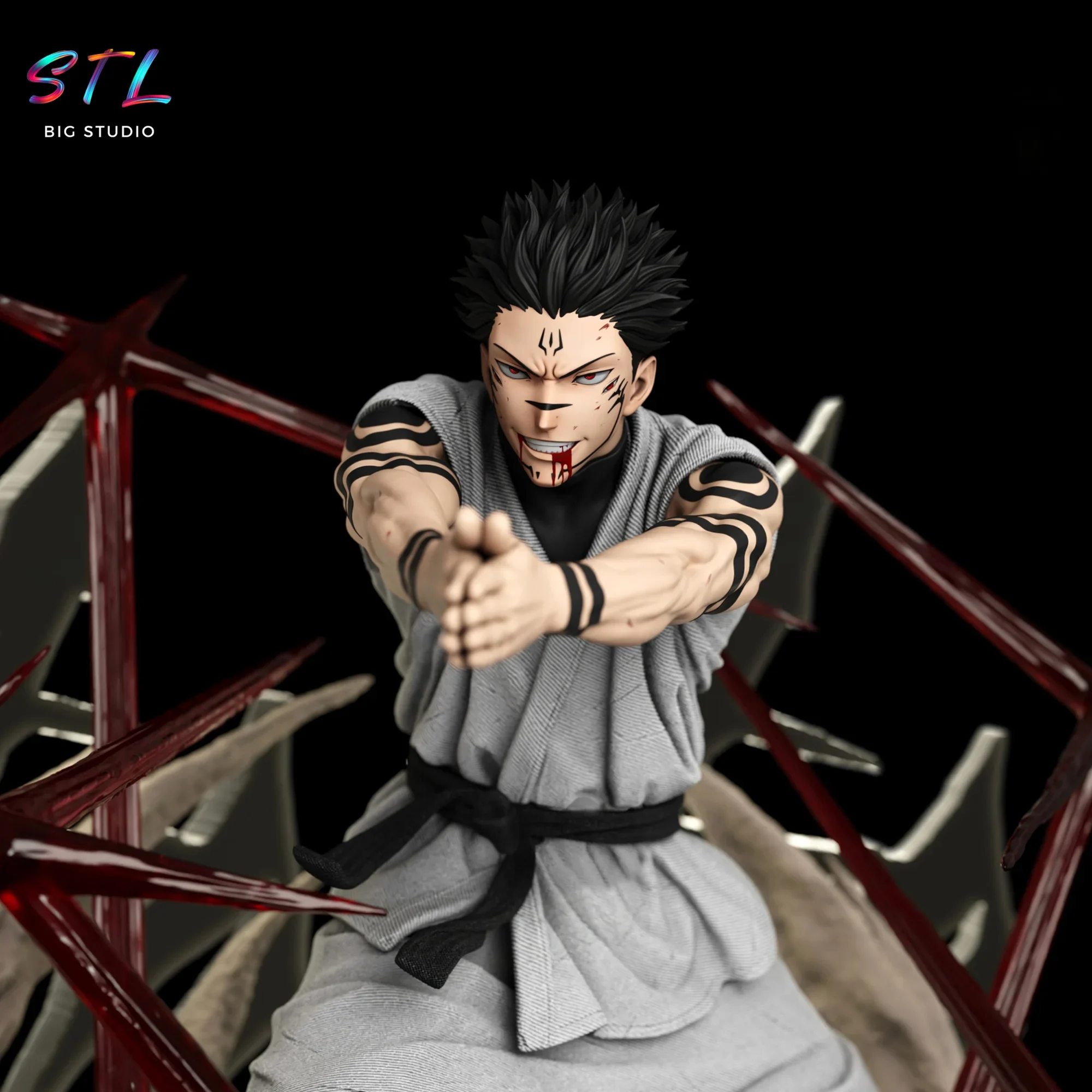 sukuna vs satoru gojo stl impresion 3d jujutsu kaisen diorama sukuna vs satoru gojo stl impresion 3d jujutsu kaisen diorama