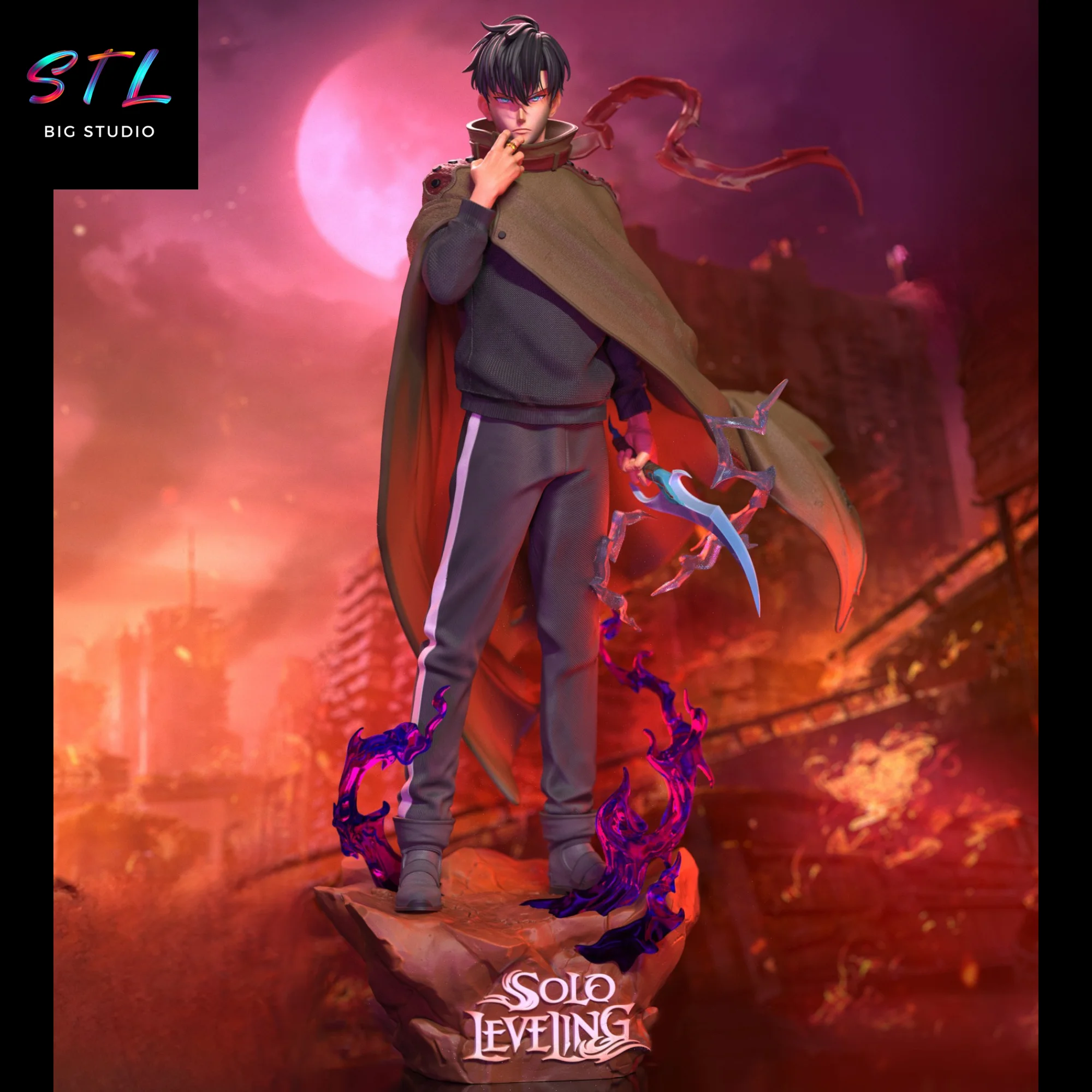 sung jinwoo stl solo leveling para impresion 3d