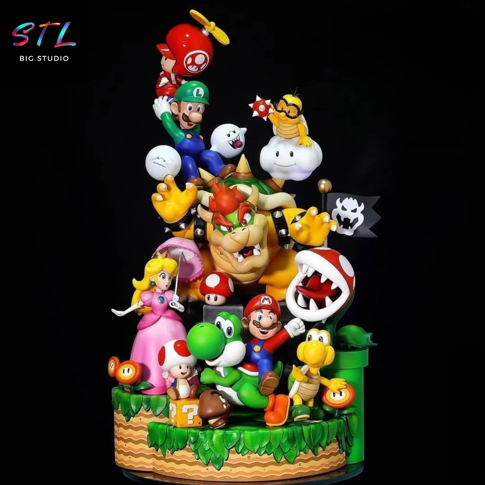 super mario bros stl diorama impresion 3d