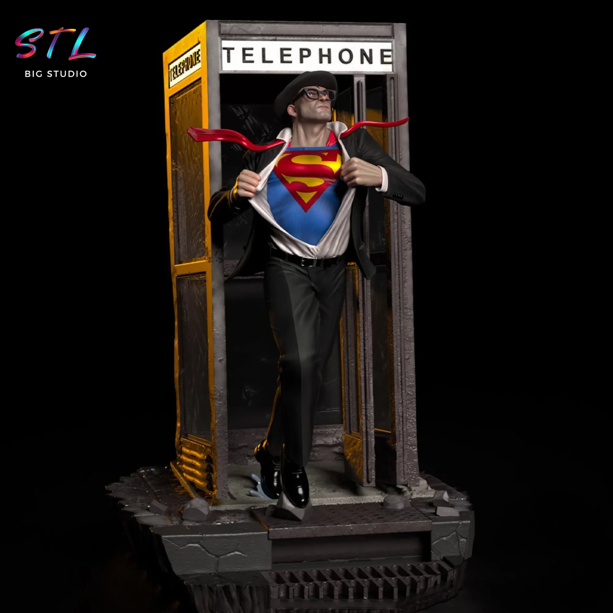 superman stl cabina clark kent impresion 3d superman stl cabina clark kent impresion 3d