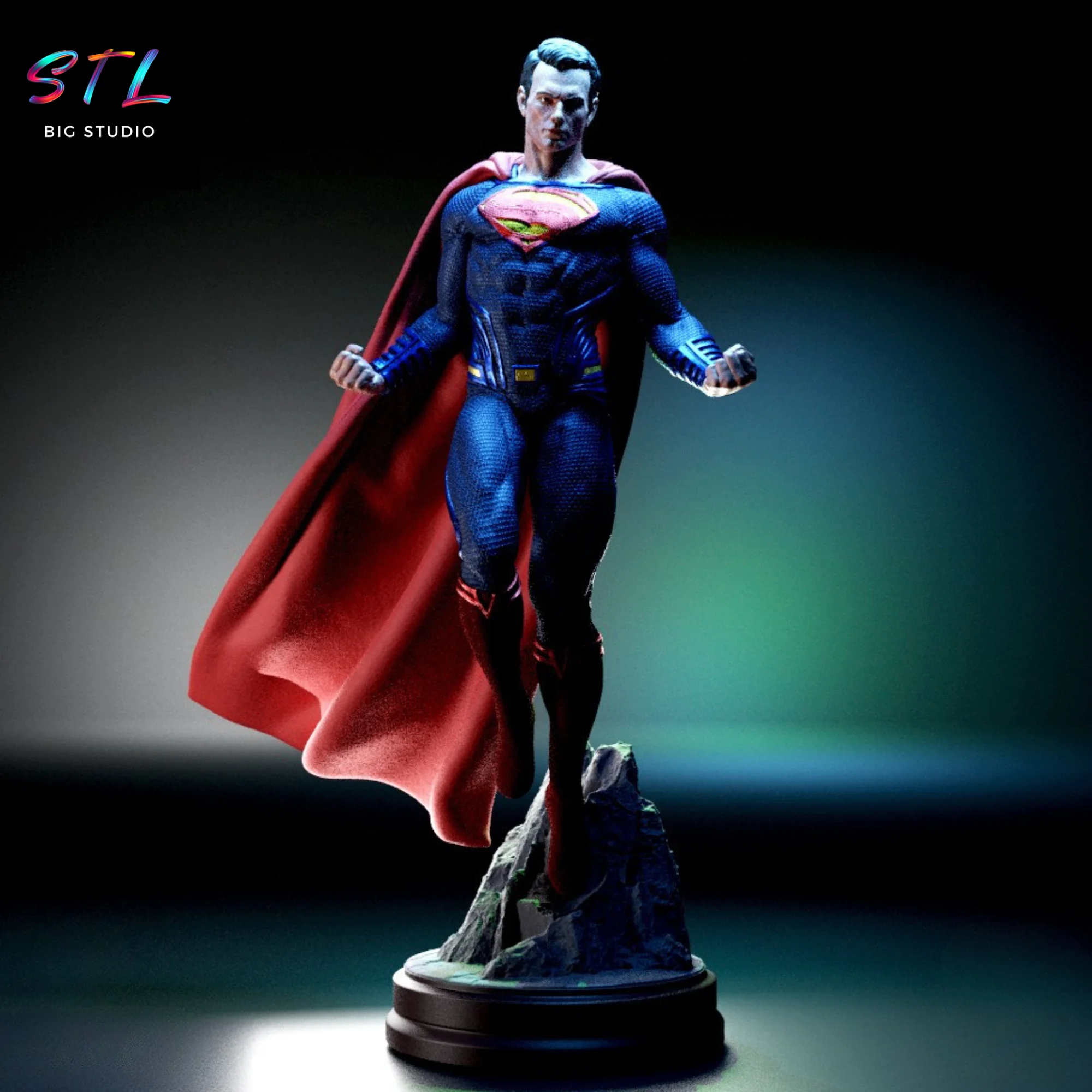 superman stl henry cavill impresion 3d dc comics