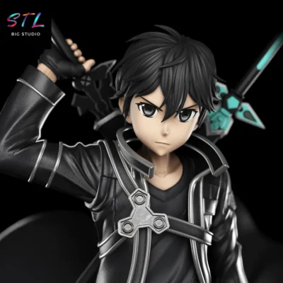 sword art online stl kirito figura impreison 3d kazuto kirigaya