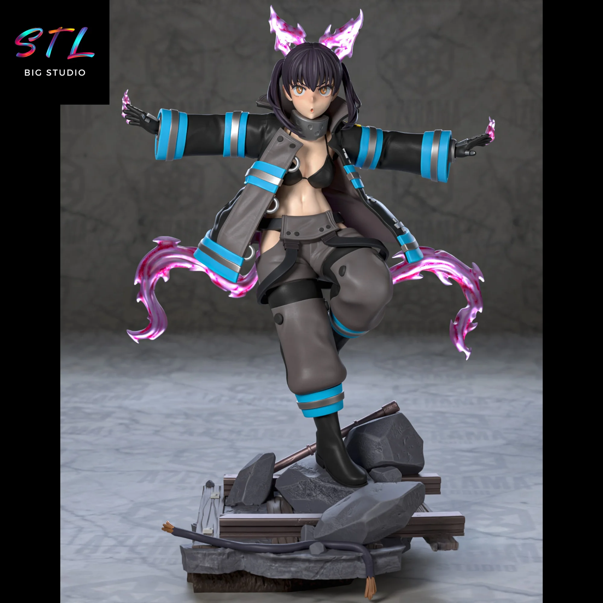 tamaki kotatsu stl fire force para impresion 3d
