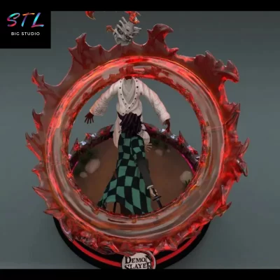 tanjiro kamado stl diorama demon slayer