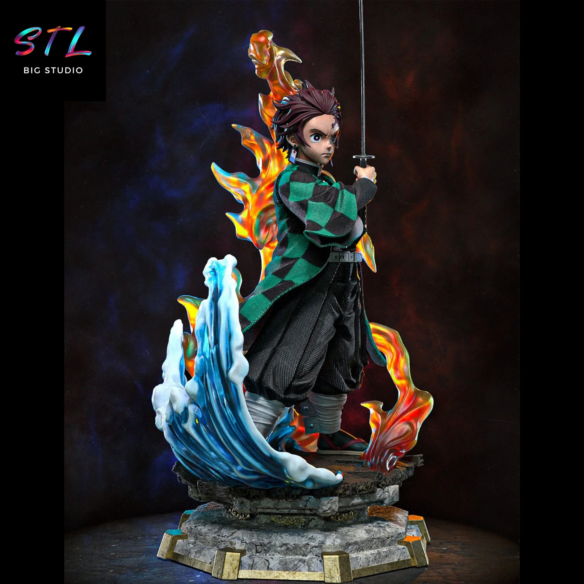 tanjiro kamado stl kimetsu no yaiba diorama impresion 3d tanjiro kamado stl kimetsu no yaiba diorama impresion 3d