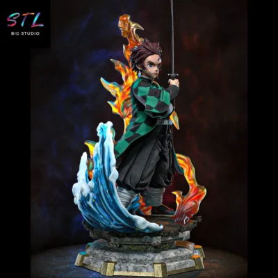 tanjiro kamado stl kimetsu no yaiba diorama impresion 3d