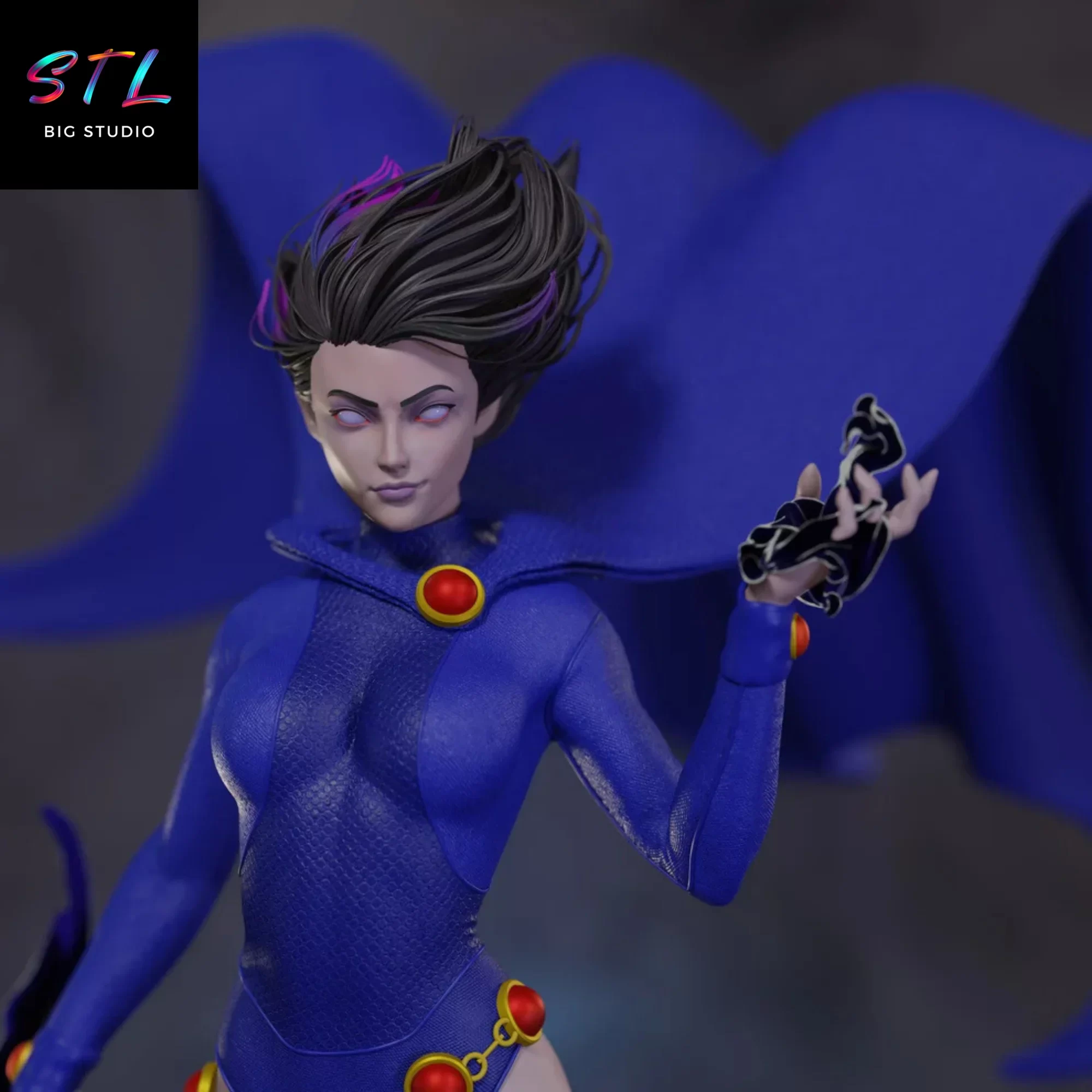 teen titans stl raven figura imprimir 3d teen titans stl raven figura imprimir 3d