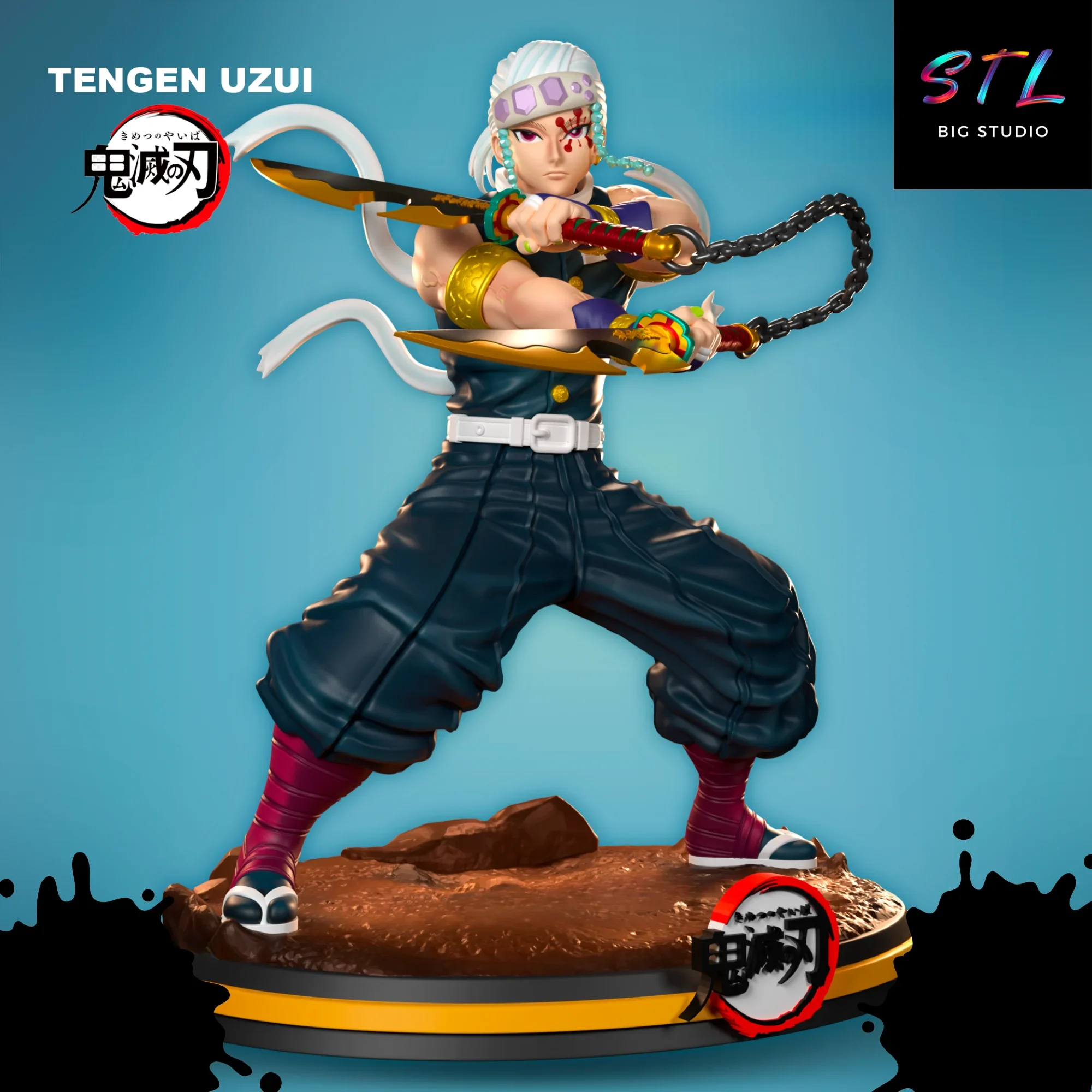 tengen uzui stl demon slayer impresion 3d