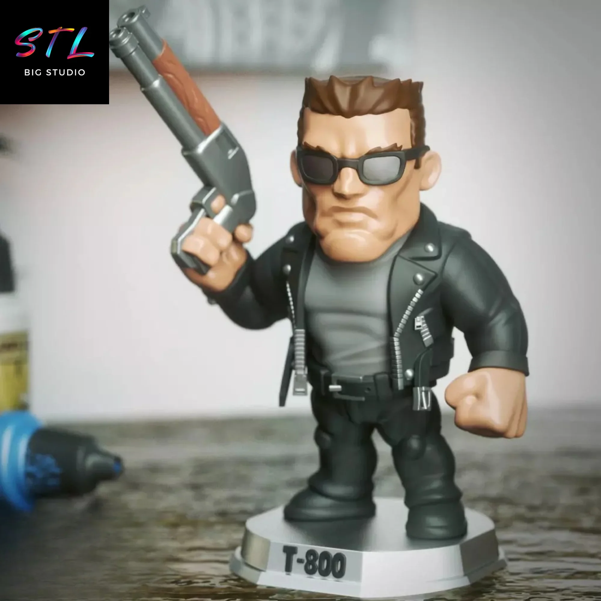 terminator chibi stl t800 impresion 3d