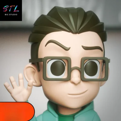 the big bang theory stl leonard chibi kawaii figura impresion 3d