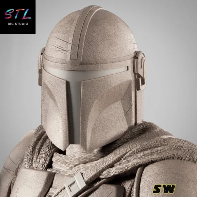 the mandalorian y blurrg stl star wars diorama impresion 3d