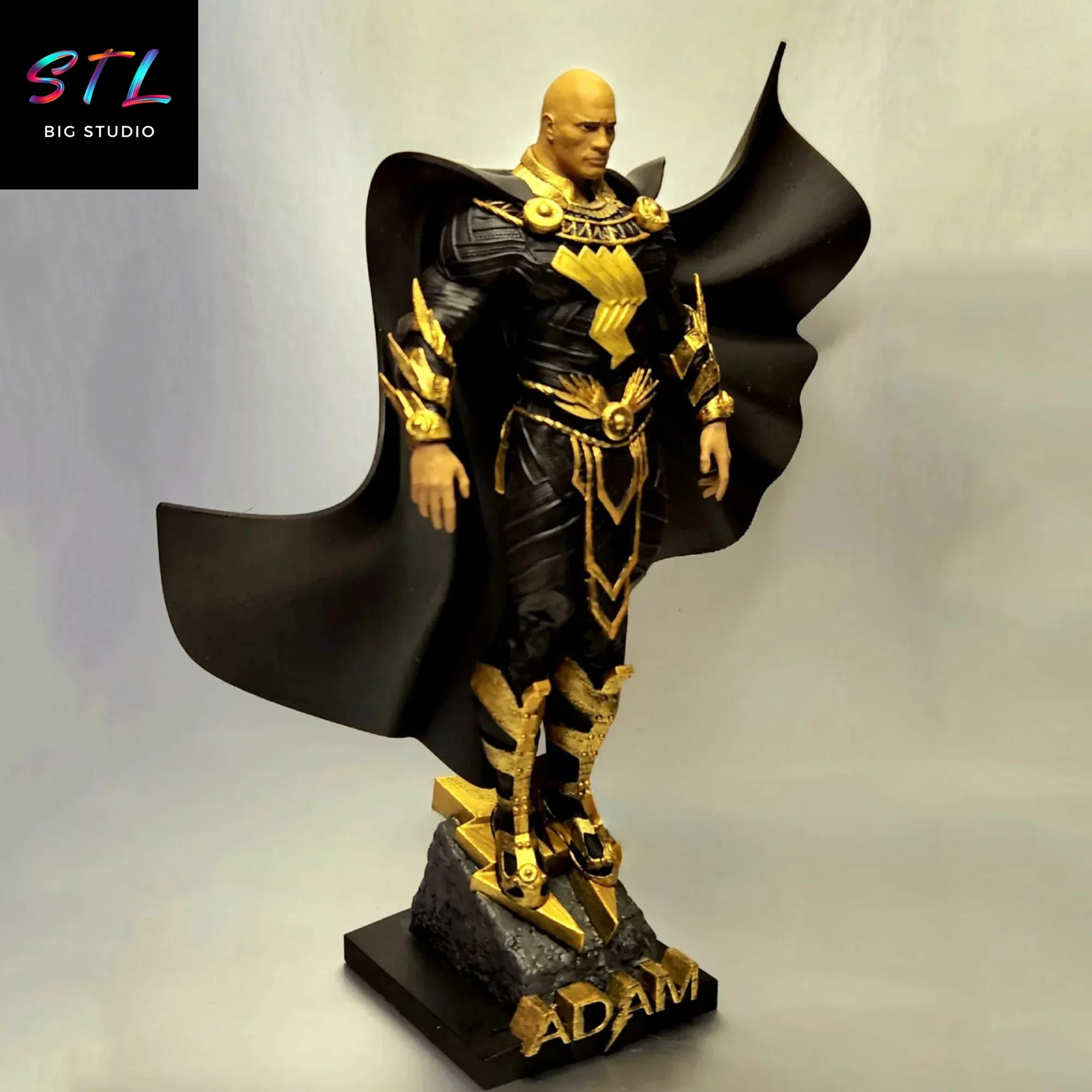the rock stl black adam impresion 3d dc the rock stl black adam impresion 3d dc