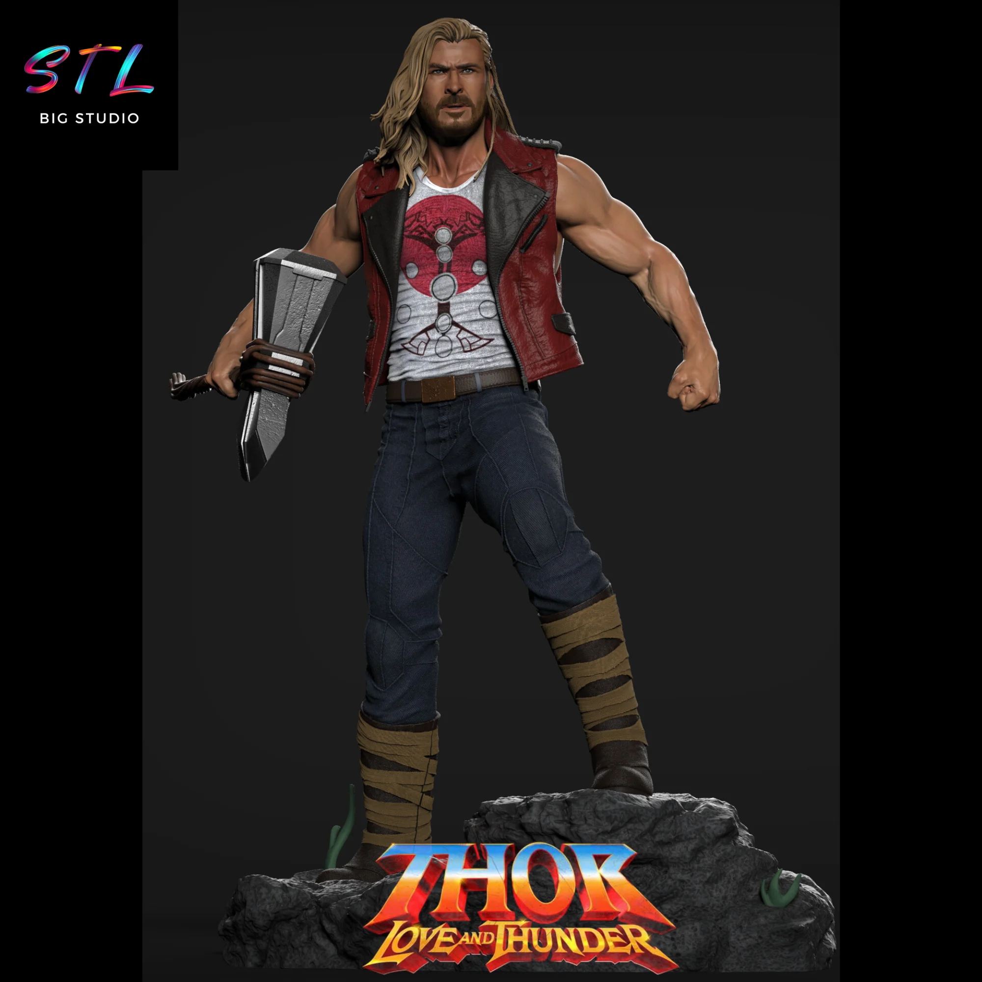 thor stl marvel para impresion 3d