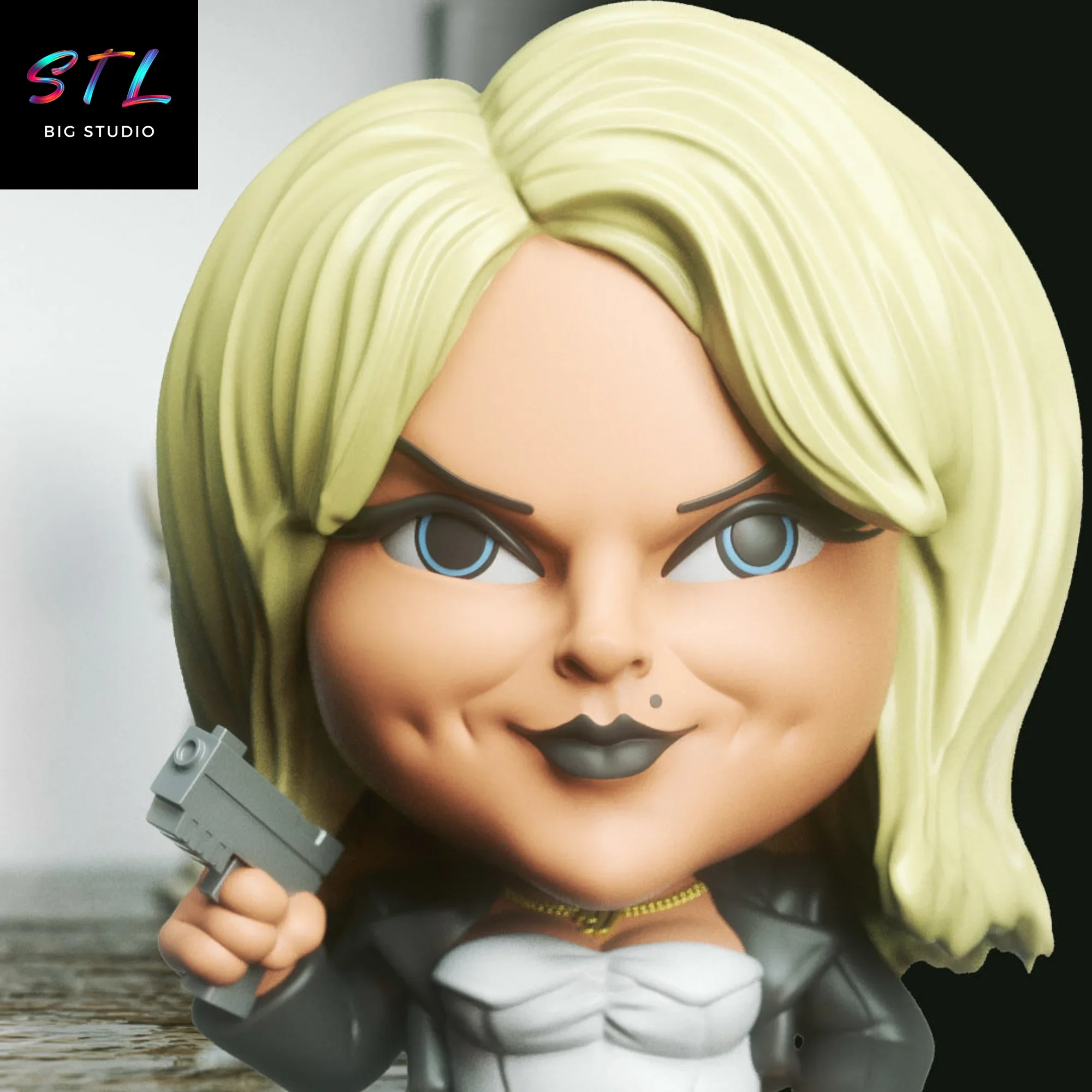 tiffany valentine chibi stl impresion 3d tiffany valentine chibi stl impresion 3d