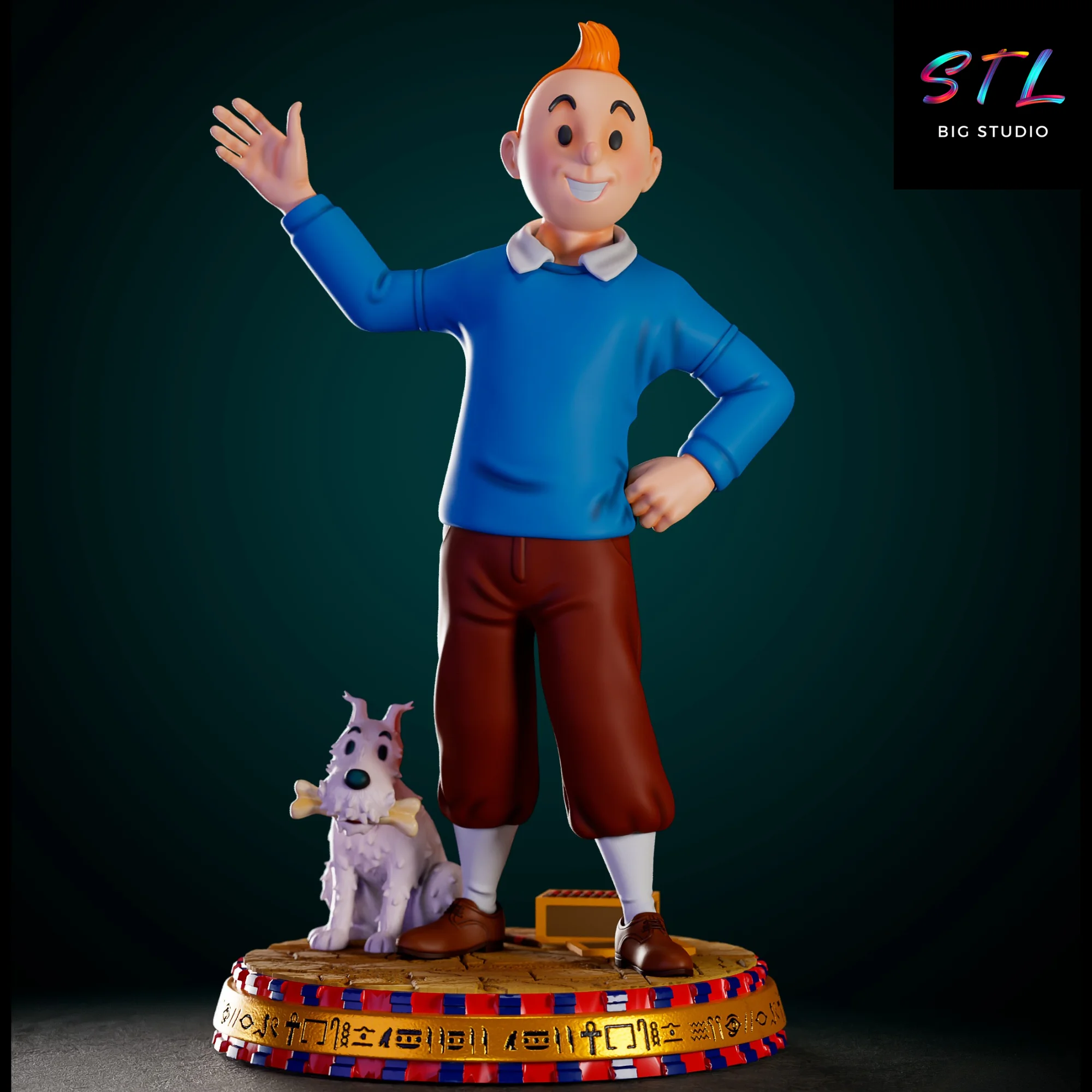 tintin stl para impresion 3d