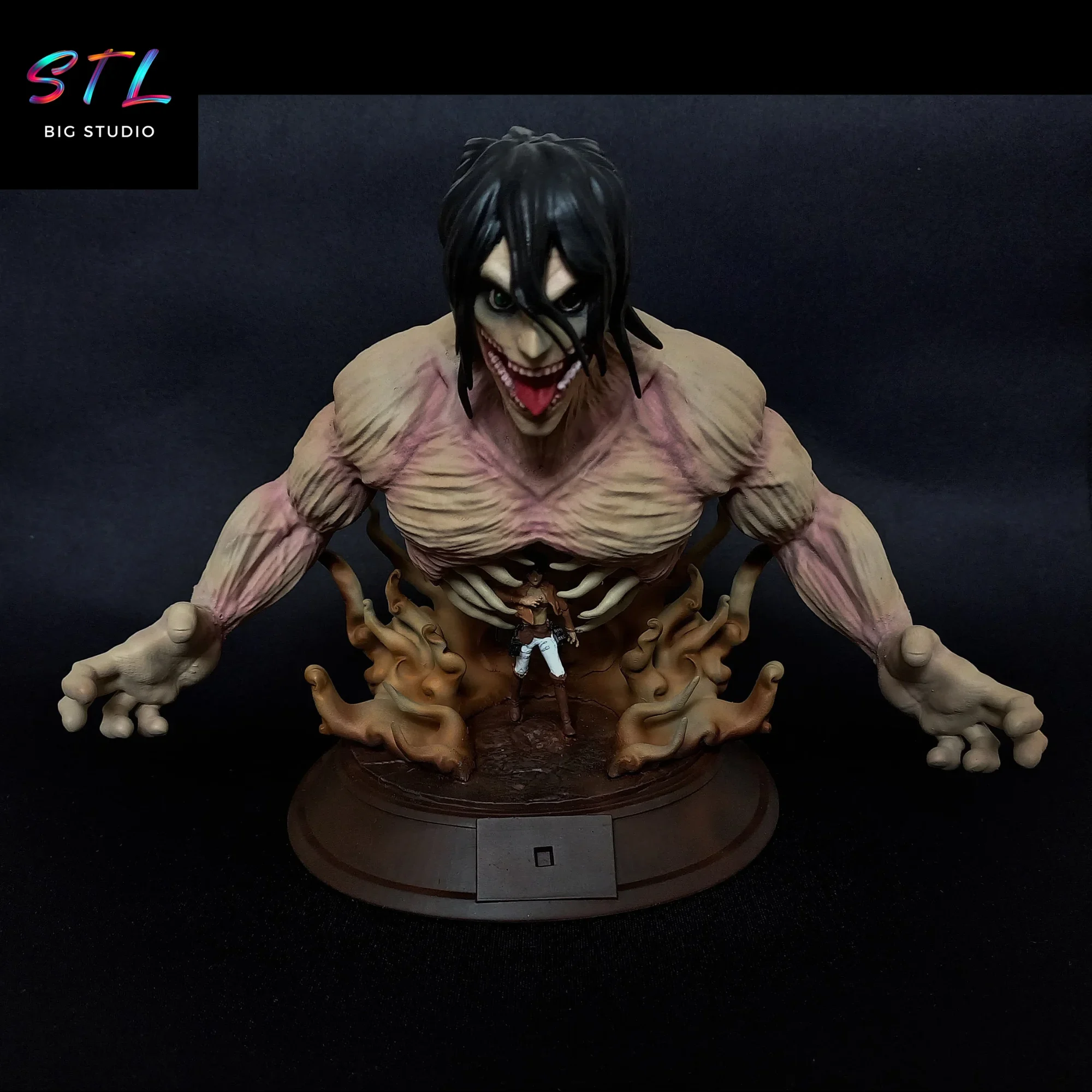 titan de ataque stl eren yeager diorama impresion 3d