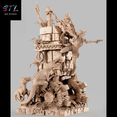 tomb raider stl impresion 3d diorama videojuegos