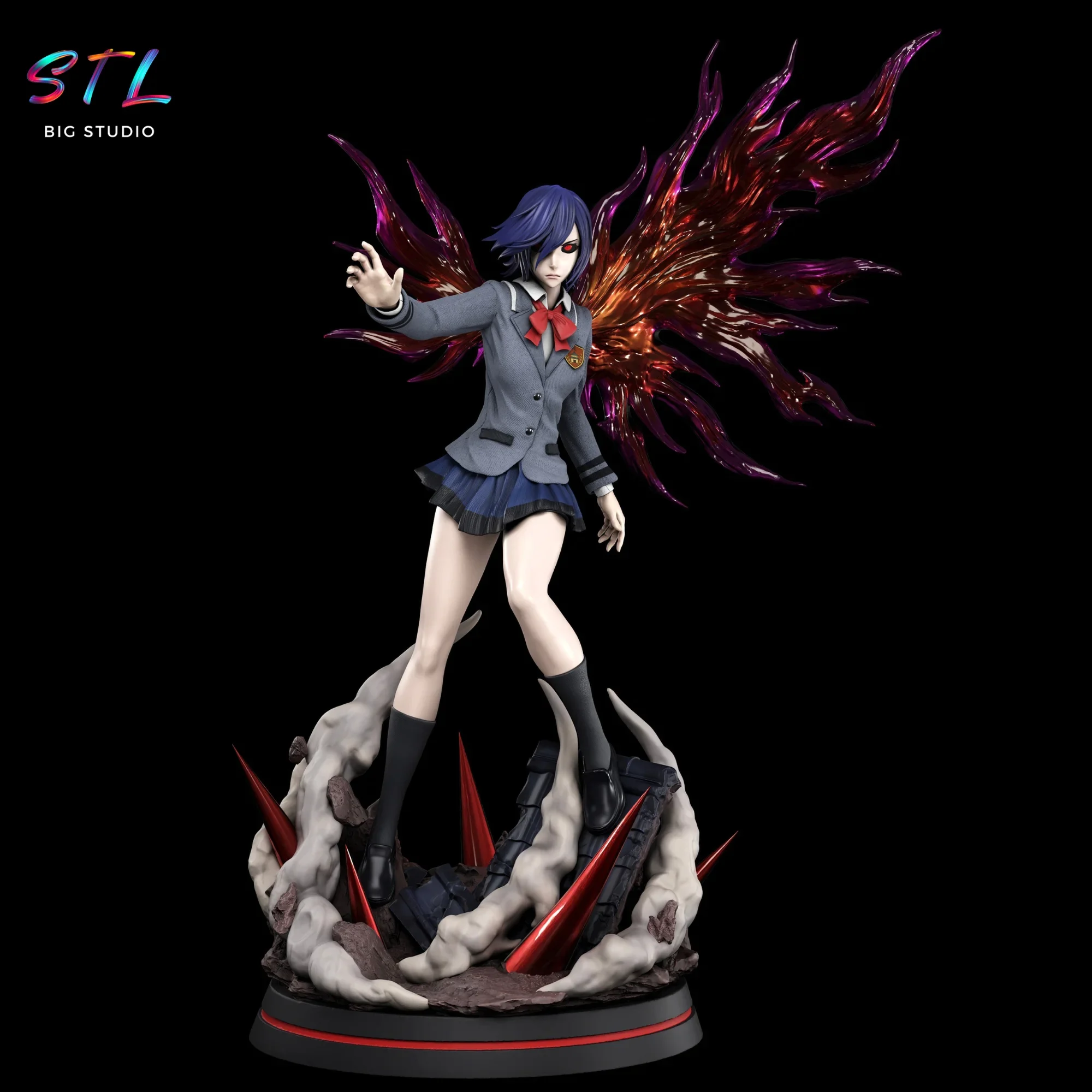 touka kirishima stl tokyo ghoul impresion 3d