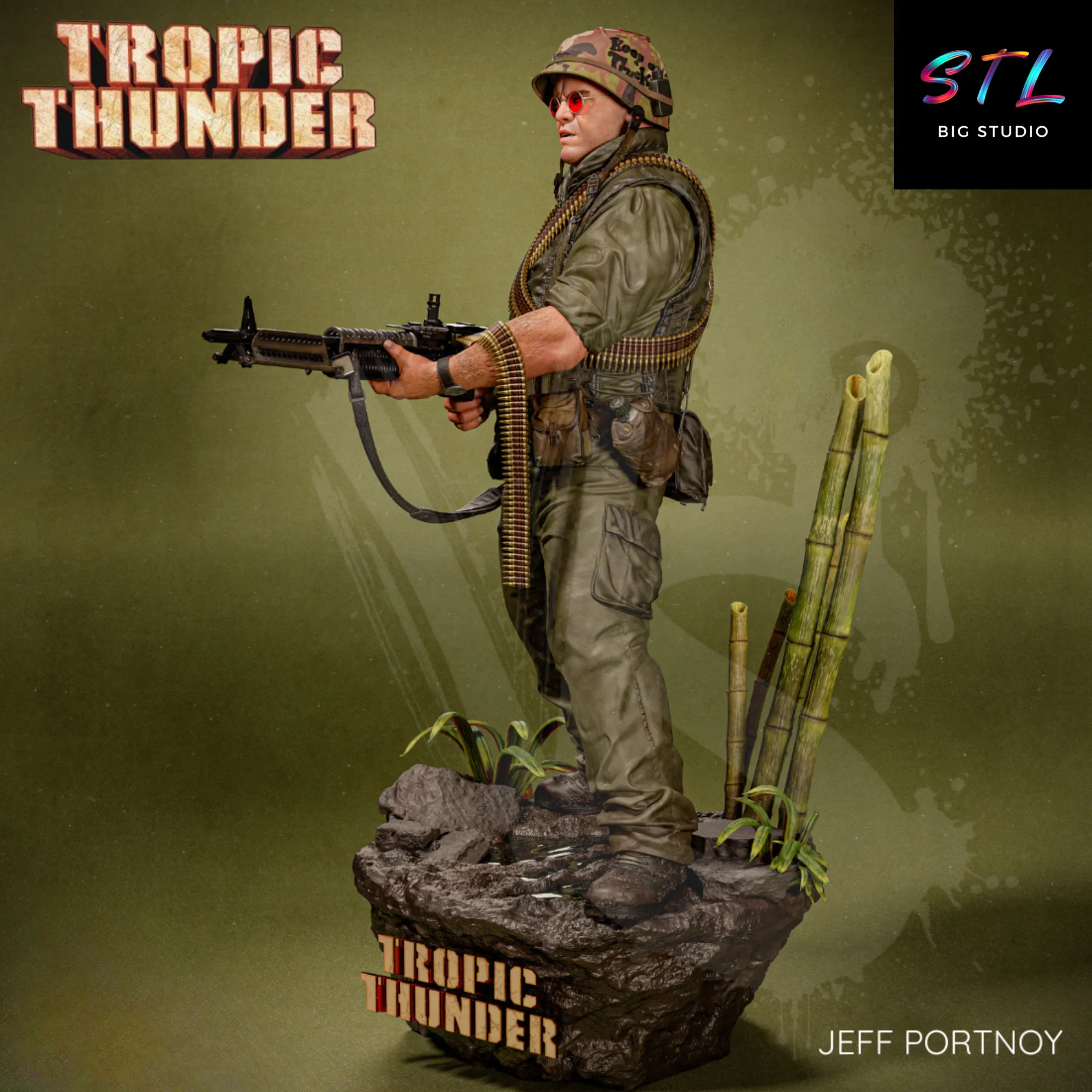 tropic thunder stl jeff portnoy impresion 3d tropic thunder stl jeff portnoy impresion 3d