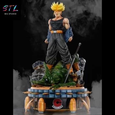 trunks del futuro diorama dragon ball stl