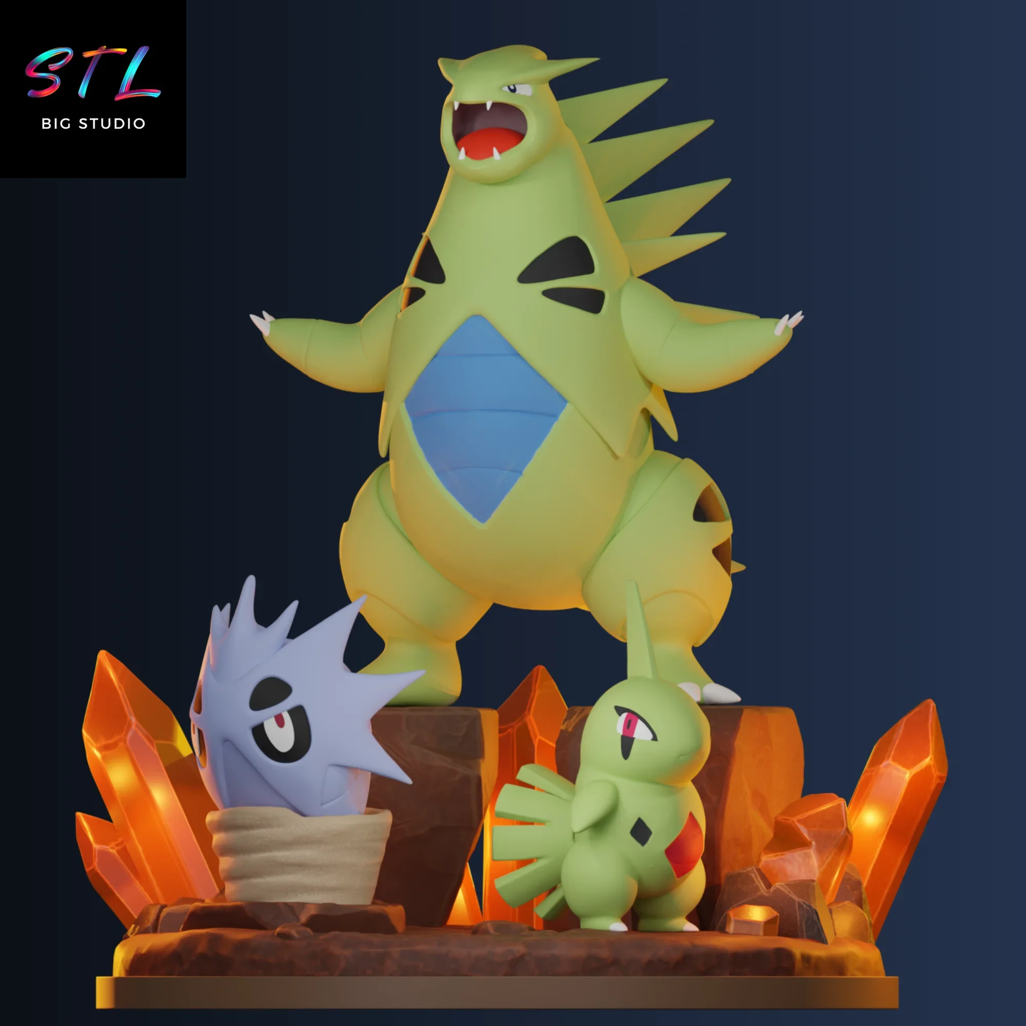 tyranitar stl pokemon impresion 3d tyranitar stl pokemon impresion 3d