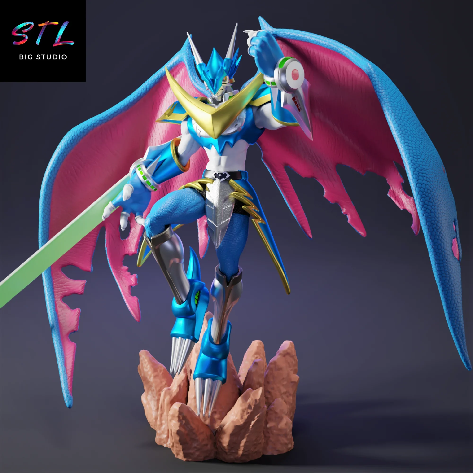 ulforceveedramon stl digimon impresion 3d
