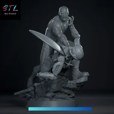 ultron vs capitan america stl impresion 3d figura marvel