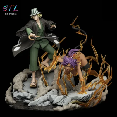 urahara y yoruichi stl impresion 3d bleach