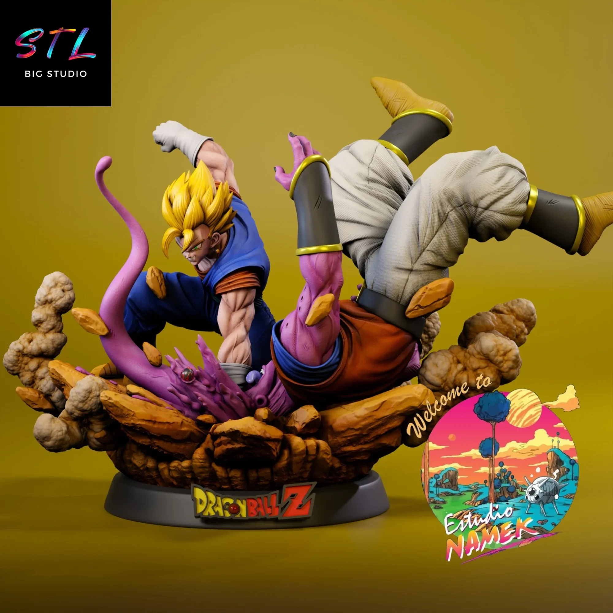vegito vs buu stl dragon ball impresion 3d