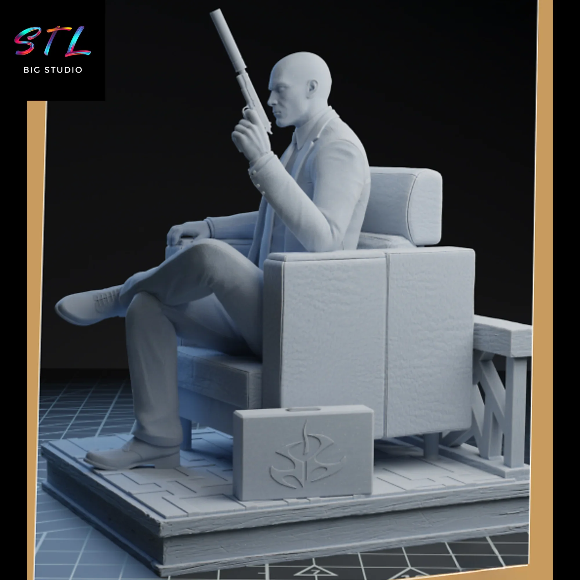 videojuegos stl hitman agente 47 diorama impresion 3d videojuegos stl hitman agente 47 diorama impresion 3d
