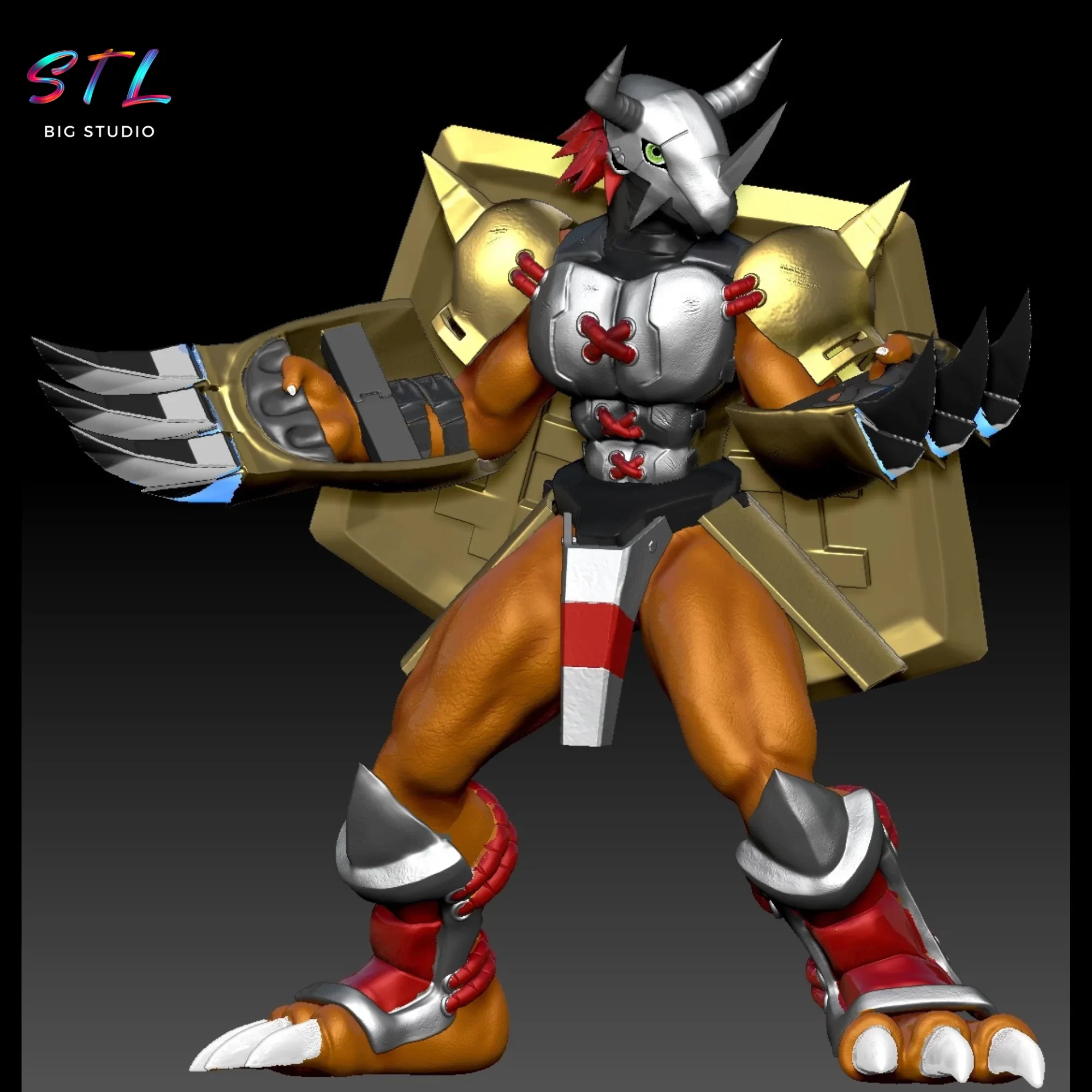 wargreymon y tai stl digimon diorama impresion 3d wargreymon y tai stl digimon diorama impresion 3d