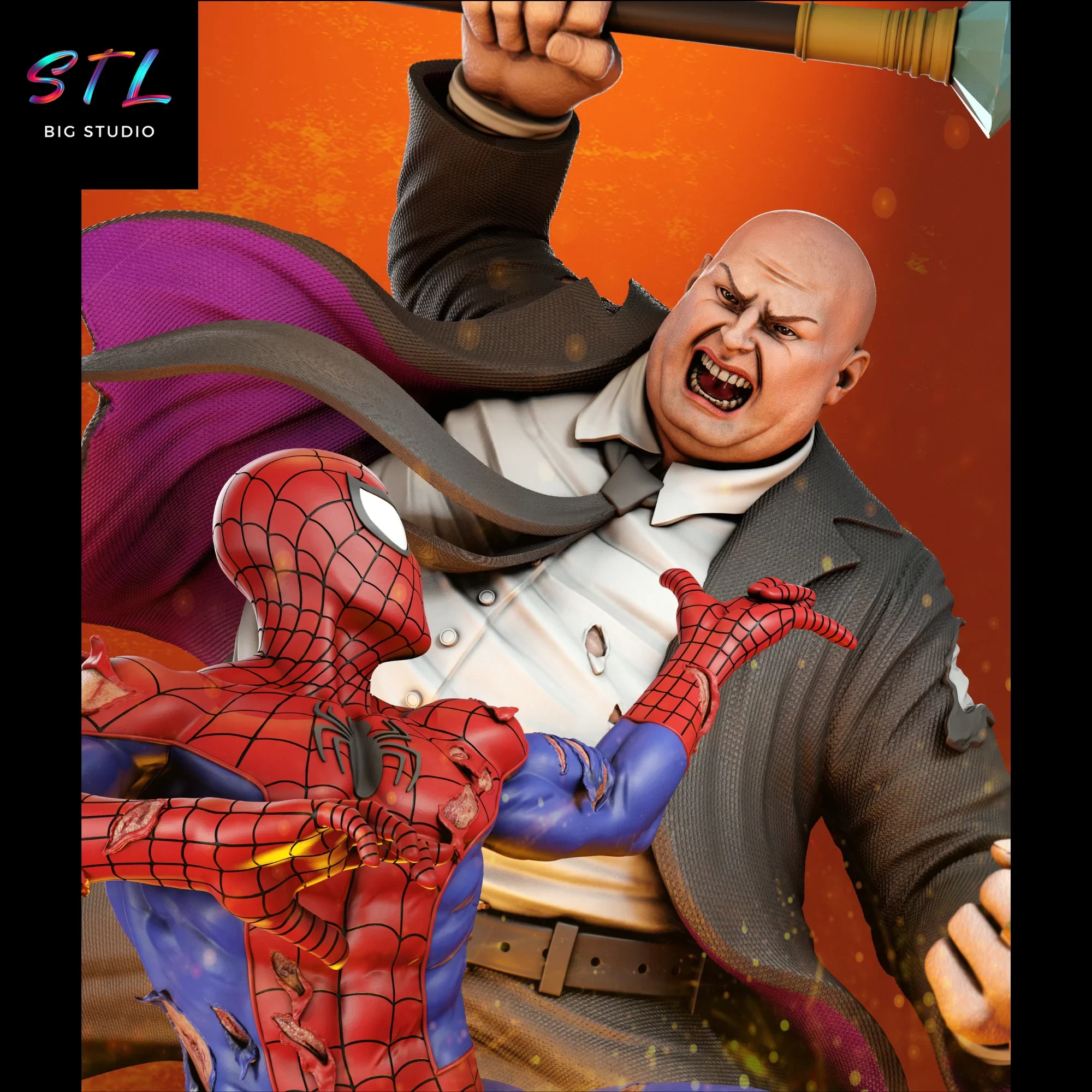 wilson fisk stl spiderman diorama impresion 3d wilson fisk stl spiderman diorama impresion 3d