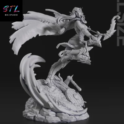 world of warcraft stl alleria windrunner impresion 3d